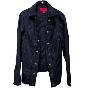 Tripp nyc Women’s Black Lace Detail Jacket Military/Goth/Punk Size 2X